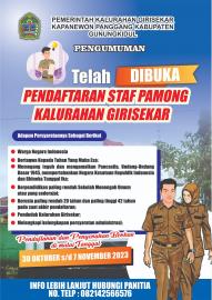 PENGISIAN STAF KALURAHAN GIRISEKAR